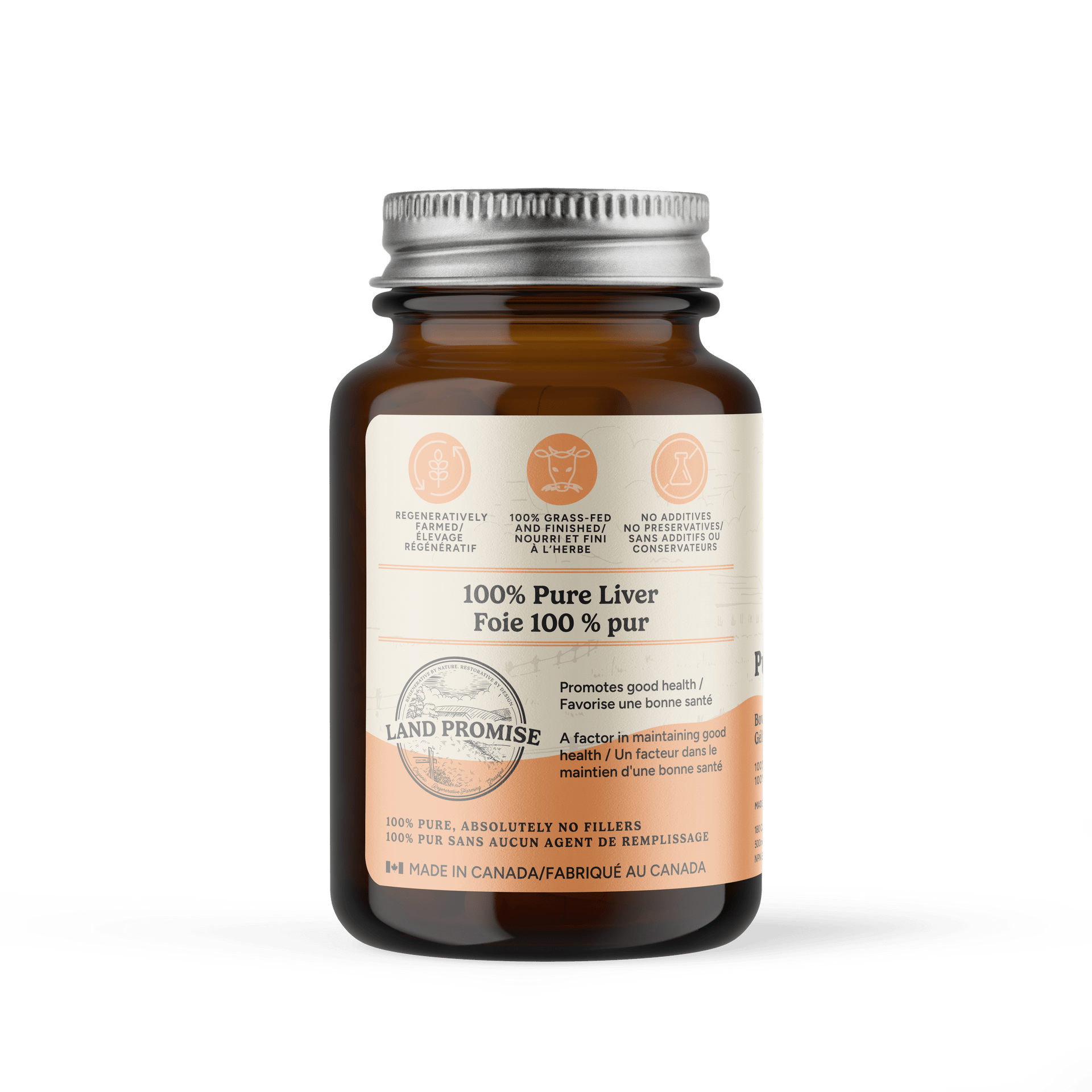 Land Promise Pure Liver 180 Capsules, Grass Fed - Nutrition Plus