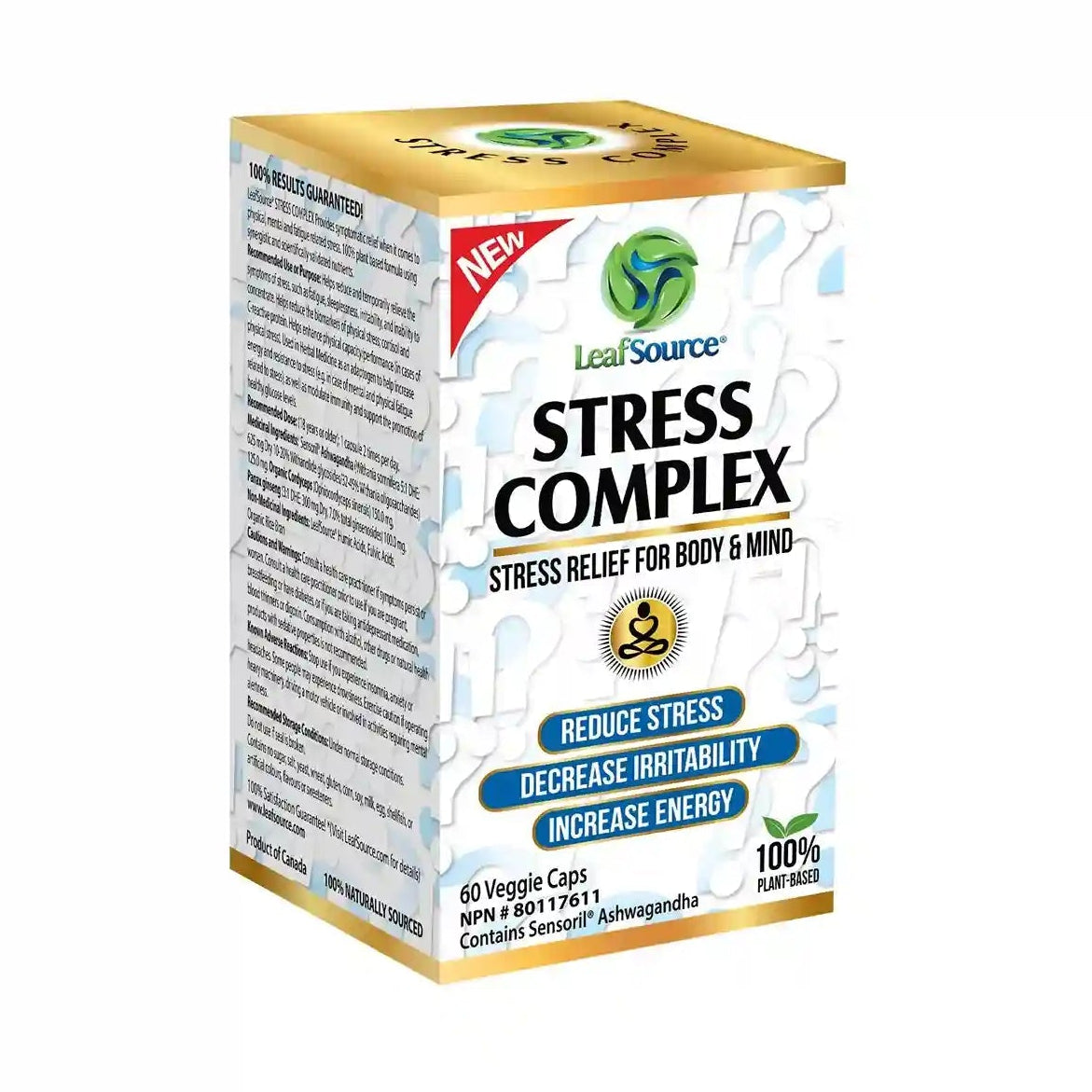 Leaf Source Stress Complex 60 Veg Capsules - Nutrition Plus