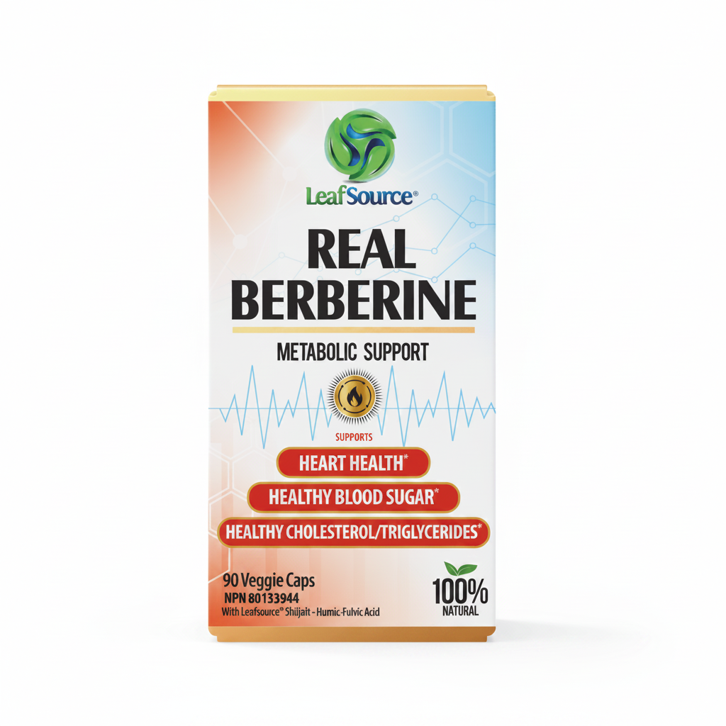 LeafSource® Real Berberine 90 Veg Capsules - Nutrition Plus
