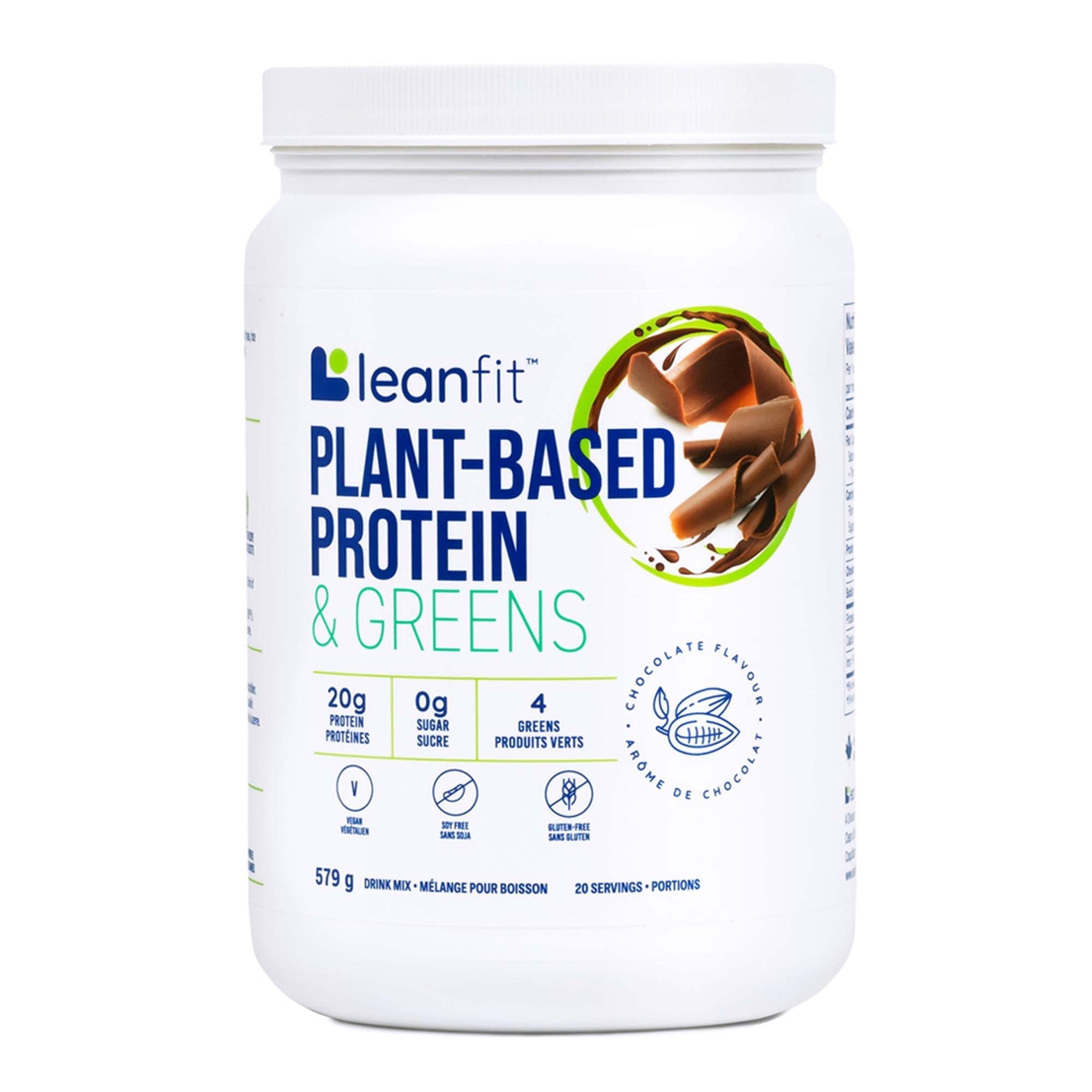 LeanFit Plant - Based Protein & Greens - Chocolate 579 Grams - Nutrition Plus