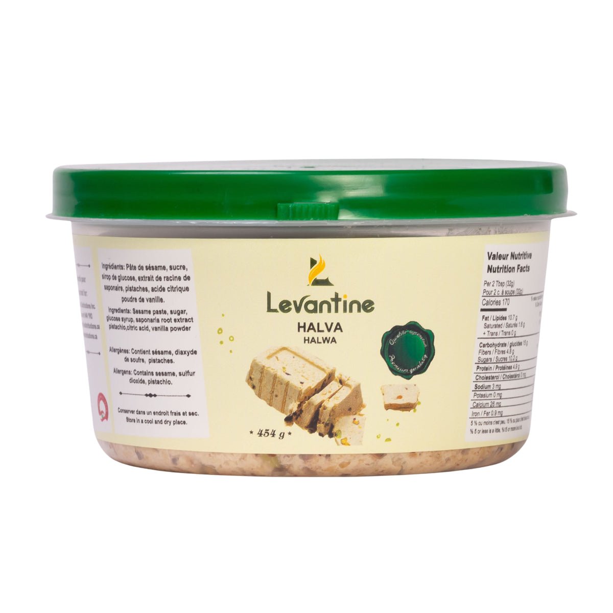 Levantine Halva Pistachio 454 Grams - Nutrition Plus