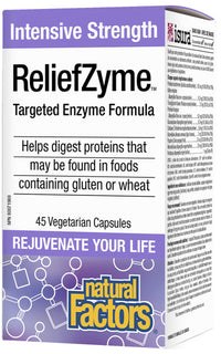 Thumbnail for Natural Factors ReliefZyme Intensive Strength 45 Veg Capsules