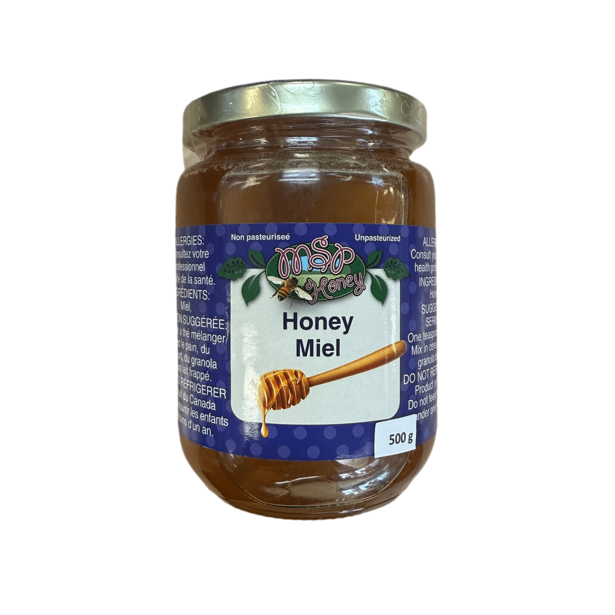 Marg's Organics Unpasteurized Raw Honey 500 Grams - Nutrition Plus