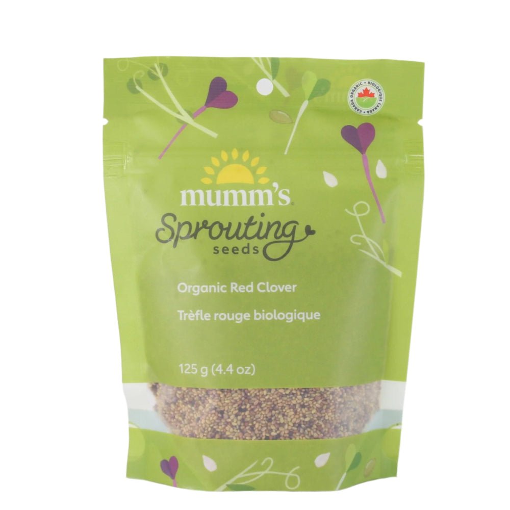 Mumm's Sprouting Seeds Organic Red Clover 125 Grams - Nutrition Plus
