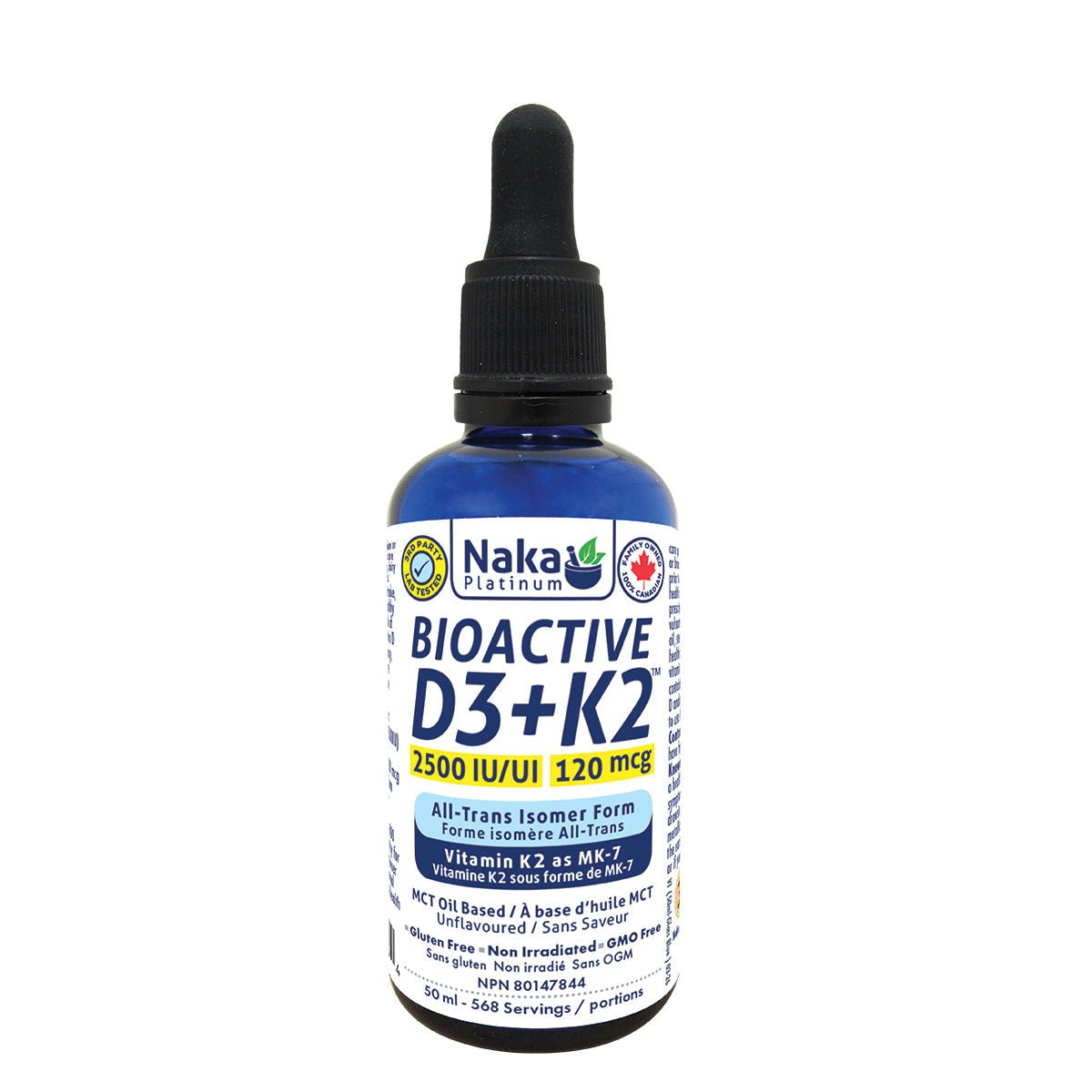 Naka Bioactive Vitamin D3 2,500 + K2 50mL - Nutrition Plus