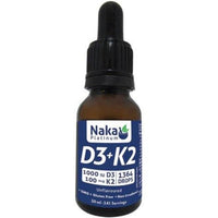 Thumbnail for Naka D3+K2 Drops in MCT oil 30ml, 341 servings - Nutrition Plus