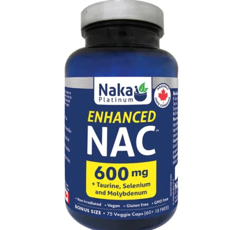 Naka Enhanced NAC 600mg 75 Veg Capsules - Nutrition Plus