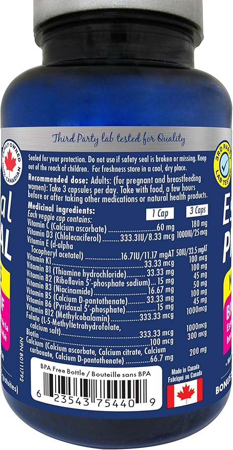 Naka Essential Prenatal Methylated Multi 90 Veg Capsules, BioActive - Nutrition Plus