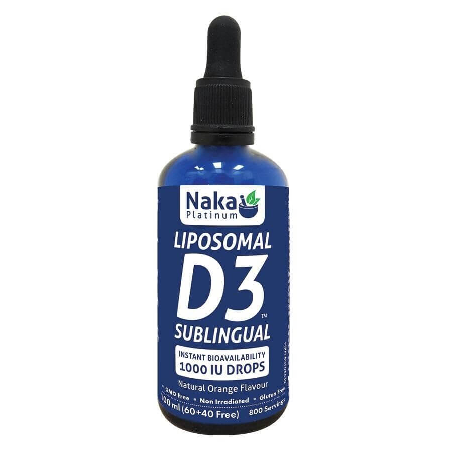 Naka Liposomal D3 Sublingual 1000 IU Drops Orange 100mL - Nutrition Plus