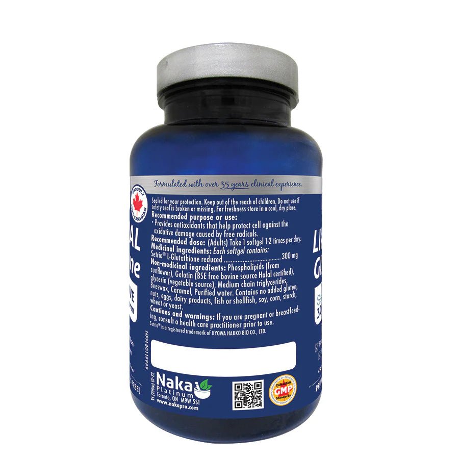Naka Liposomal Glutathione 300mg 75 Softgels Naka Liposomal Glutathione 300mg 75 Softgels