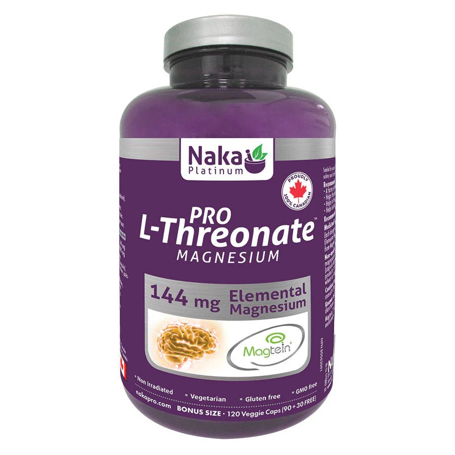 Naka Magnesium L - Threonate 120 Veg Capsules - Nutrition Plus