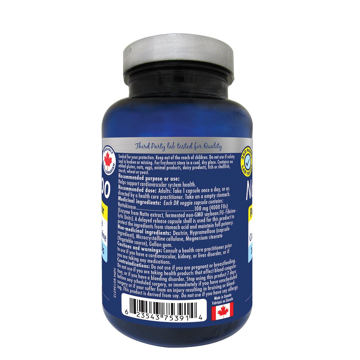 Naka Nattokinase 4,000FUs 60 DR Veg Capsules - Nutrition Plus