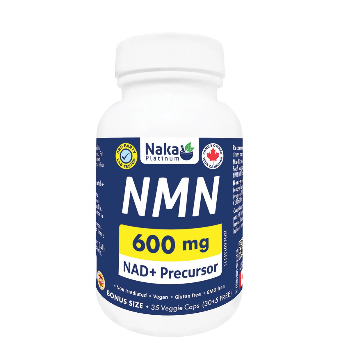 Naka NMN (NAD+ Precursor) 35 Veg Capsules - Nutrition Plus