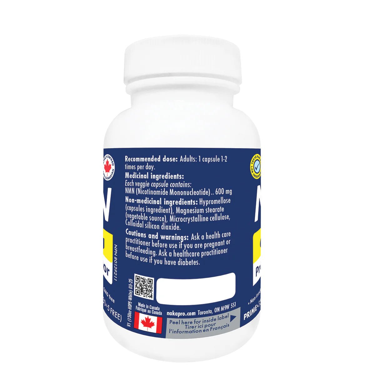 Naka NMN (NAD+ Precursor) 35 Veg Capsules - Nutrition Plus