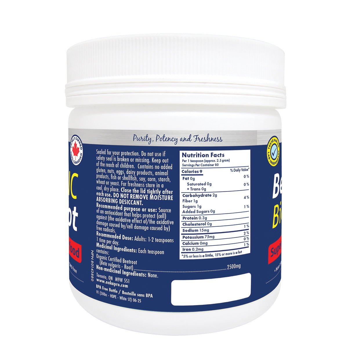 Naka Organic Beetroot Powder 200 Grams - Nutrition Plus