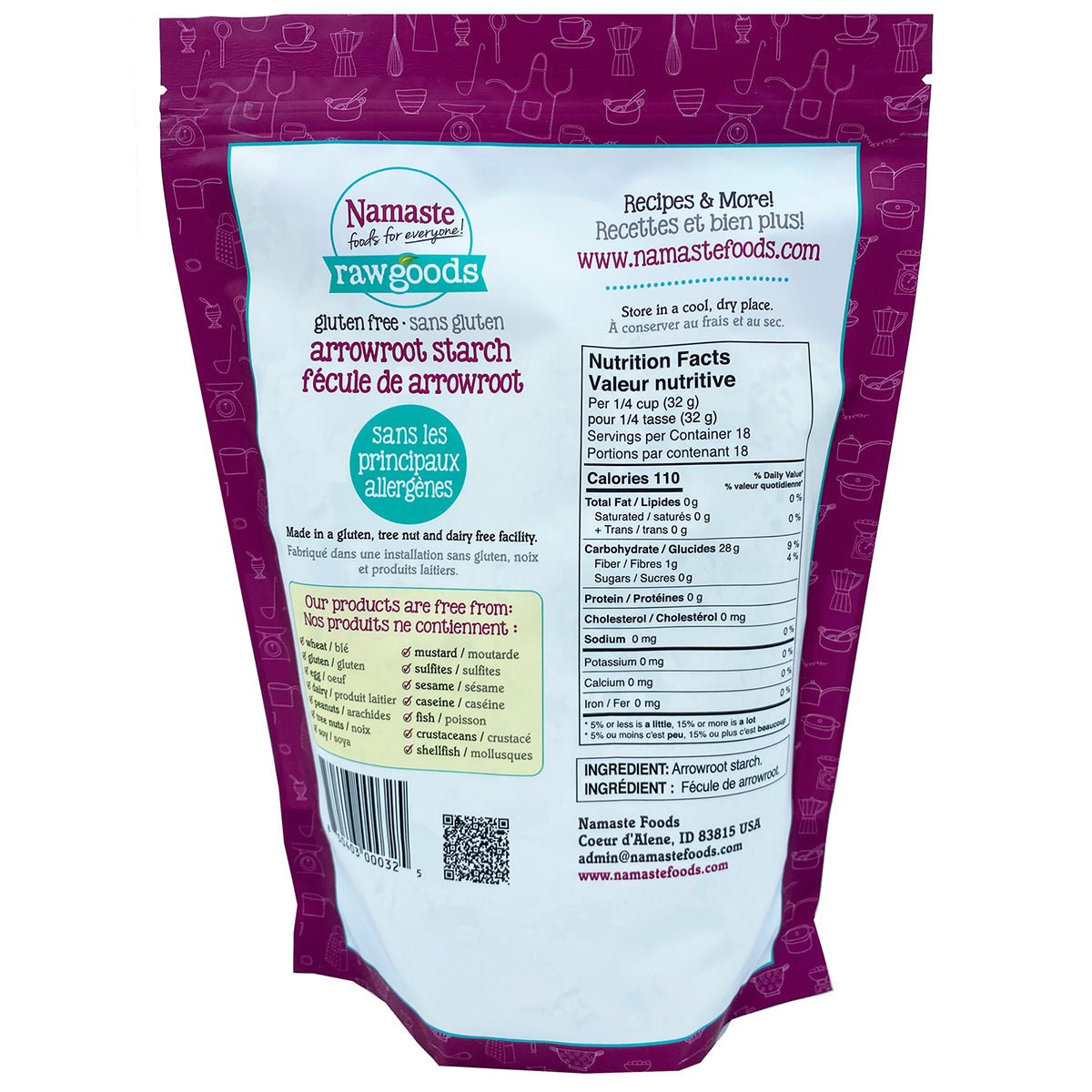 Namaste Arrowroot Starch 20 oz - Nutrition Plus