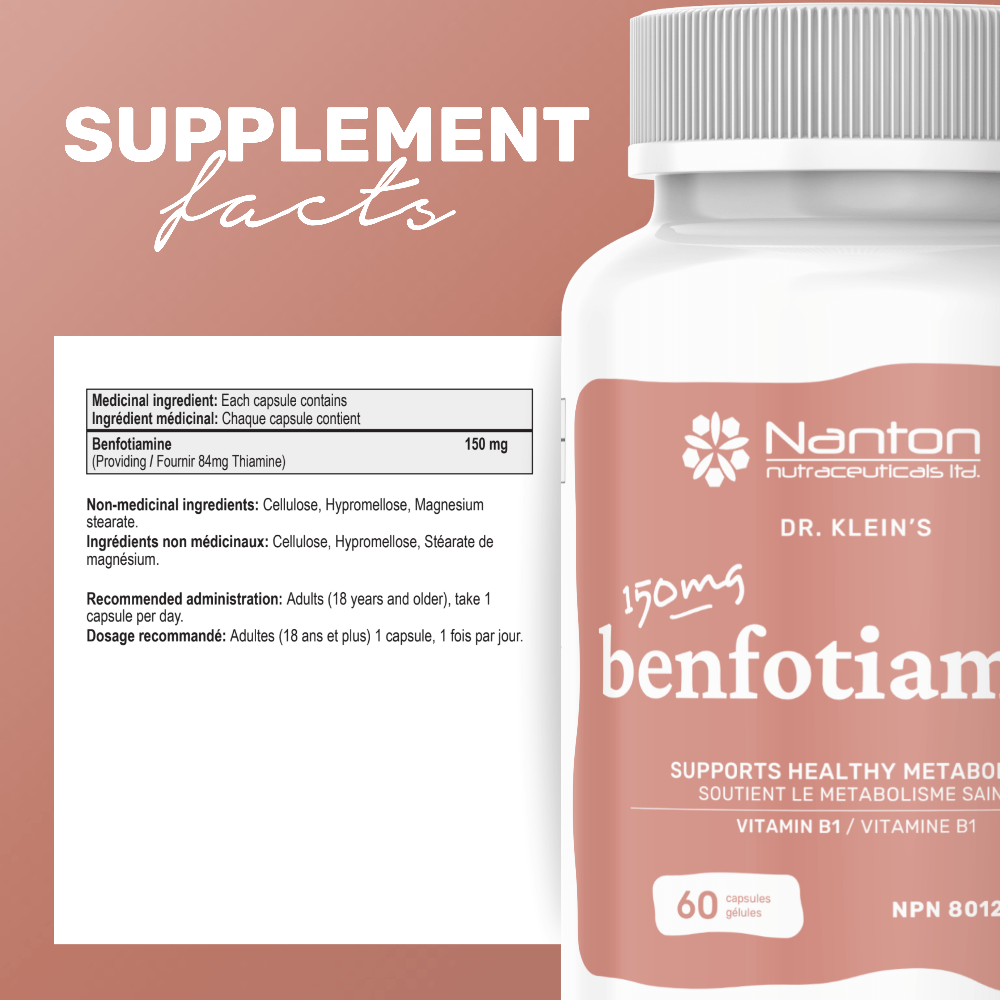 Nanton Benfotiamine B1 150 Capsules - Nutrition Plus