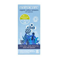 Thumbnail for Natracare Cotton Tampons Regular 16s with Applicator - Nutrition Plus