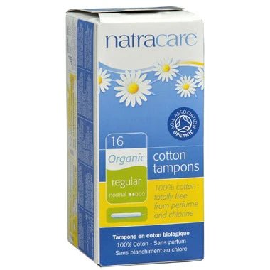 Natracare Cotton Tampons Regular 16s with Applicator - Nutrition Plus