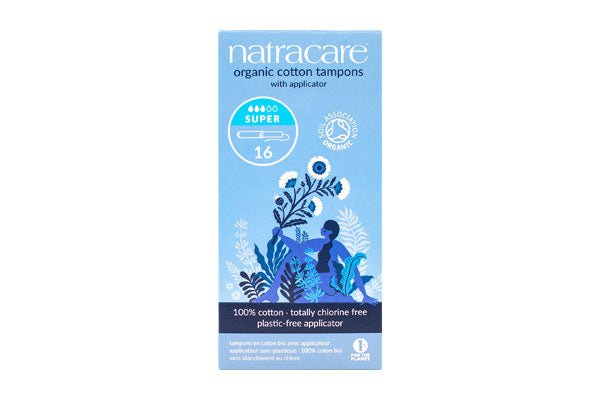 Natracare Cotton Tampons Super with Applicator, 16 CT - Nutrition Plus