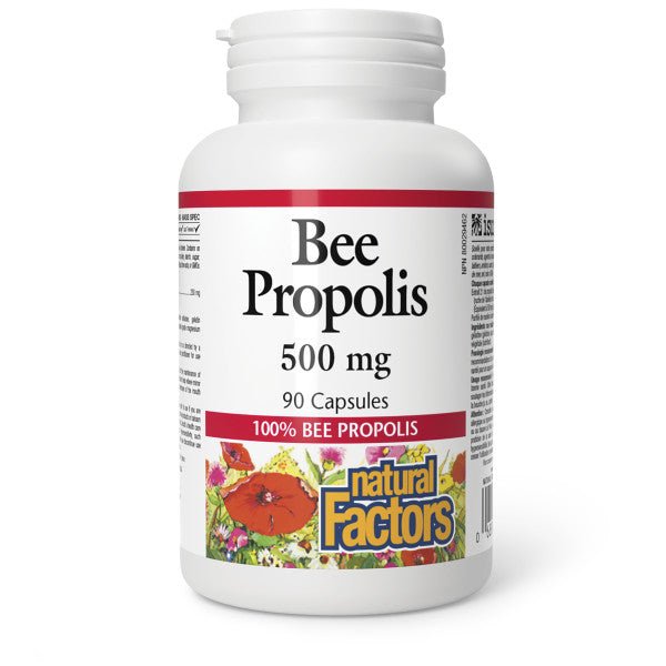 Natural Factors Bee Propolis 500mg 90 Capsules - Nutrition Plus