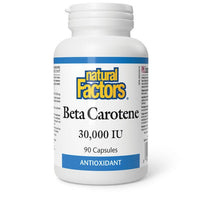 Thumbnail for Natural Factors Beta Carotene 30,000 iu 90 Capsules - Nutrition Plus