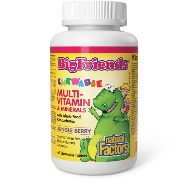 Natural Factors Big Friends Multivitamin & Minerals 60 Chewable Tablets - Nutrition Plus