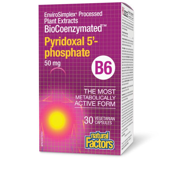 Natural Factors BioCoenzymated Pyridoxal • B6 30 Veg Capsules - Nutrition Plus