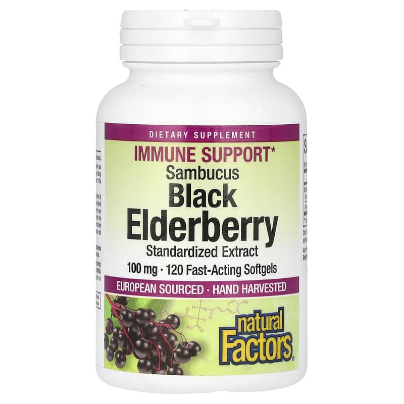 Natural Factors Black Elderberry - Nutrition Plus