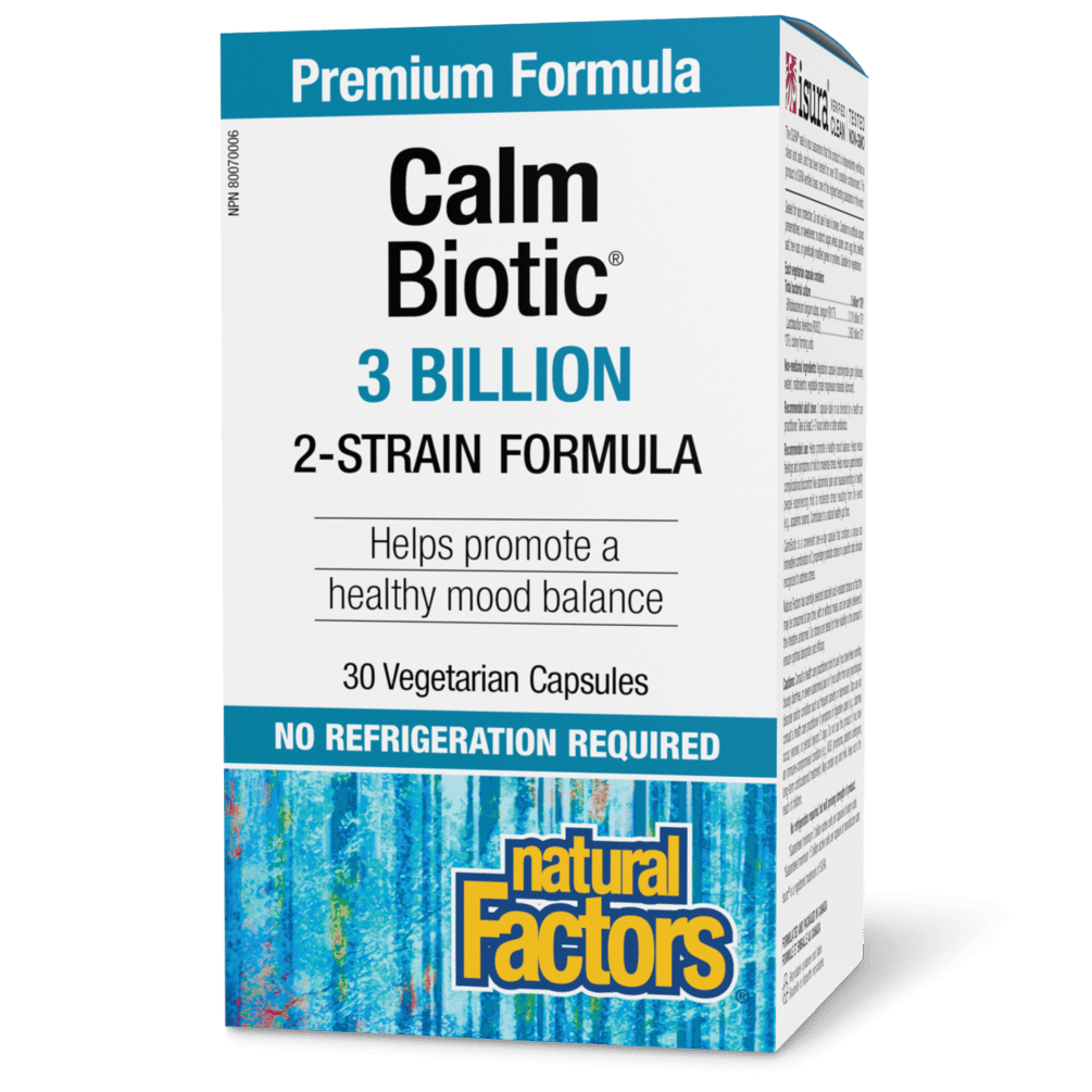 Natural Factors Calm Biotic 3 Billion 30 Veg Capsules - Nutrition Plus