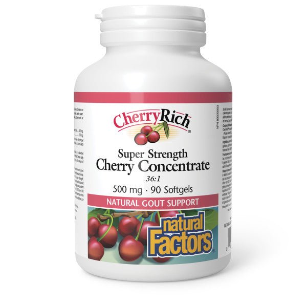 Natural Factors CherryRich Super Strength Cherry Concentrate 90 Softgels - Nutrition Plus