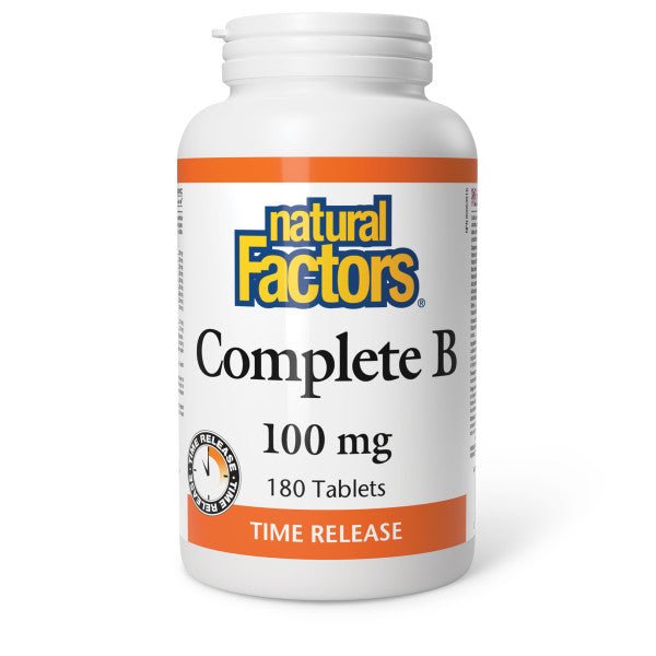 Natural Factors Complete B 100 mg Time - Released Tablets - Nutrition Plus