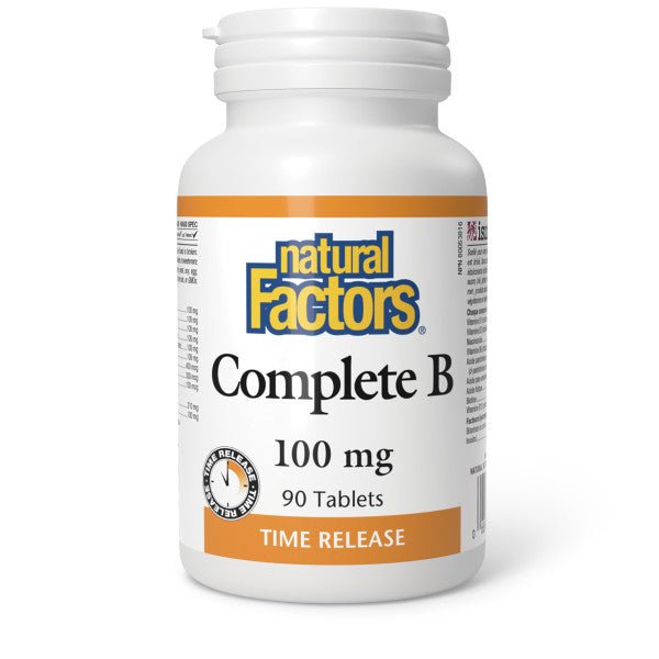 Natural Factors Complete B 100 mg Time - Released Tablets - Nutrition Plus