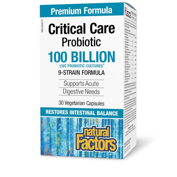 Natural Factors Critical Care Probiotic 100 Billion 30 Veg Capsules - Nutrition Plus