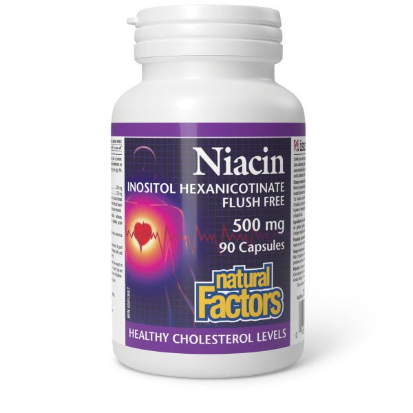 Natural Factors Flush Free Niacin 90 Capsules - Nutrition Plus