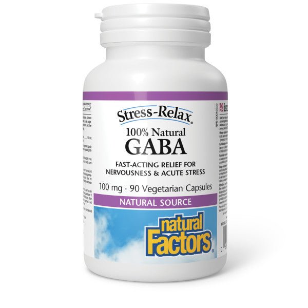 Natural Factors GABA 100mg 90 Veg Capsules - Nutrition Plus