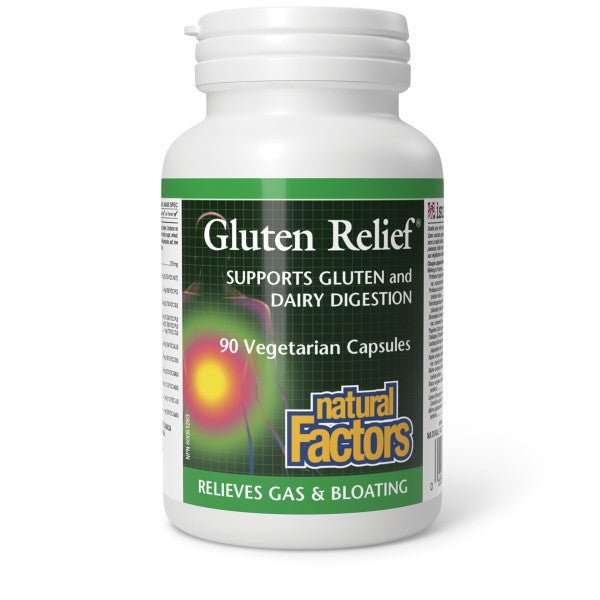 Natural Factors Gluten Relief 375mg 90 Veg Capsules - Nutrition Plus