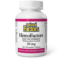 Thumbnail for Natural Factors HemoFactors 20mg 60 Chewable Tablets - Nutrition Plus