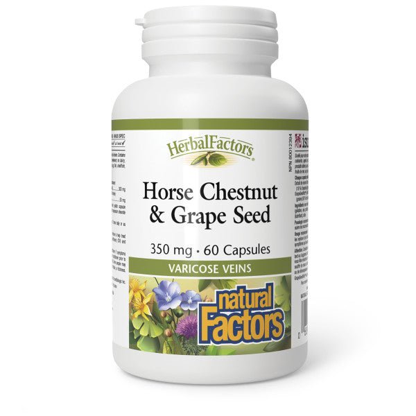 Natural Factors Horse Chestnut & Grape Seed 60 Capsules - Nutrition Plus