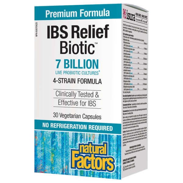 Natural Factors IBS Relief Biotic 7 Billion 30 Veg Capsules - Nutrition Plus