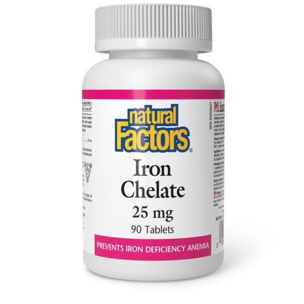 Natural Factors Iron Chelate 90 Tablets - Nutrition Plus