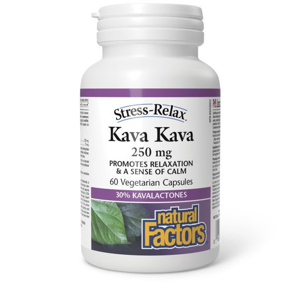 Natural Factors Kava Kava 250mg Stress - Relax 60 Veg Capsules - Nutrition Plus