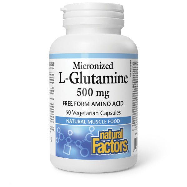 Natural Factors L - Glutamine 500 mg 60 Veg Capsules - Nutrition Plus