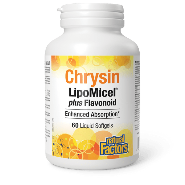 Natural Factors LipoMicel Chrysin plus Flavonoid, 60 Liquid Softgels - Nutrition Plus