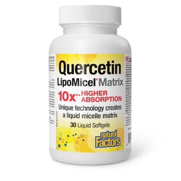 Natural Factors LipoMicel Quercetin 250mg Softgels - Nutrition Plus