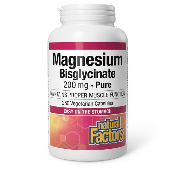 Natural Factors Magnesium Bisglycinate 250 Veg Capsules - Nutrition Plus