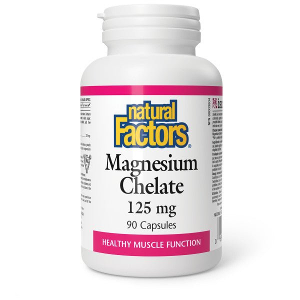 Natural Factors Magnesium Chelate 125mg 90 Capsules - Nutrition Plus
