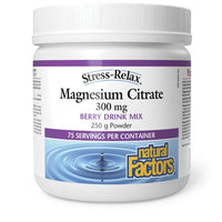 Thumbnail for Natural Factors Magnesium Citrate 250 Grams Powder - Nutrition Plus
