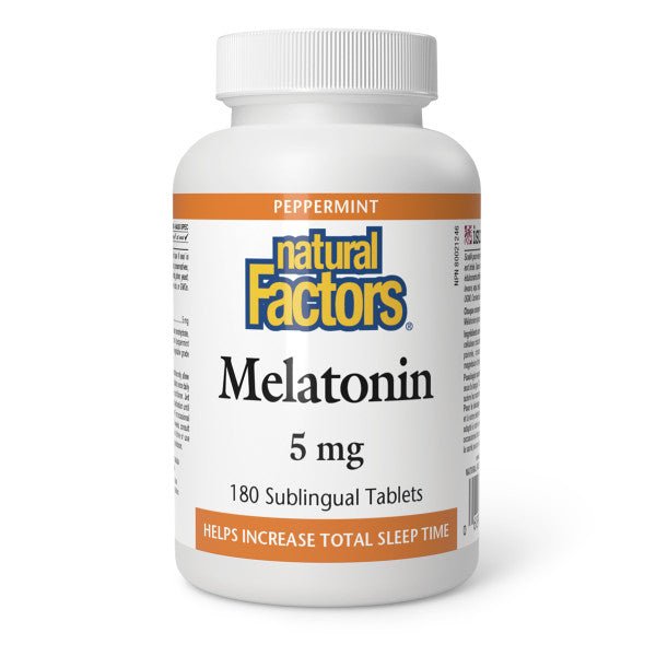Natural Factors Melatonin 5 mg, Peppermint, Sublingual - Nutrition Plus