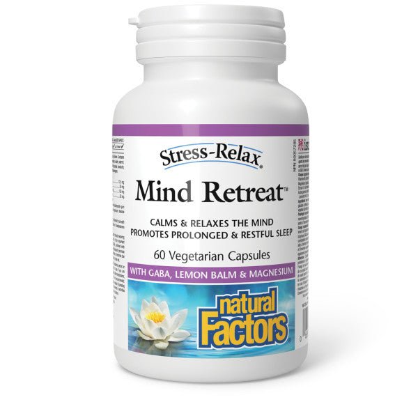 Natural Factors Mind Retreat, Stress-Relax 60 Veg Capsules - Nutrition Plus